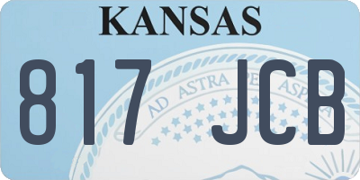 KS license plate 817JCB