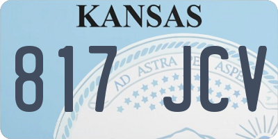 KS license plate 817JCV