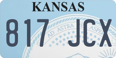KS license plate 817JCX