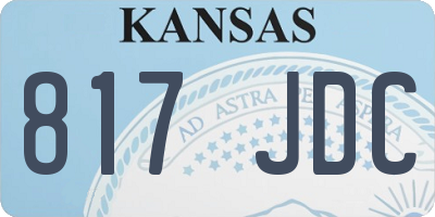 KS license plate 817JDC