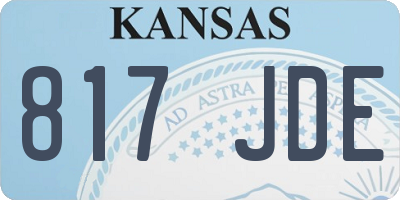 KS license plate 817JDE
