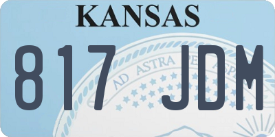 KS license plate 817JDM