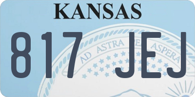 KS license plate 817JEJ