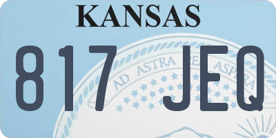 KS license plate 817JEQ