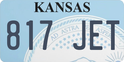 KS license plate 817JET