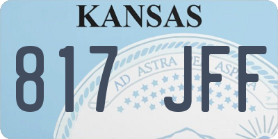 KS license plate 817JFF