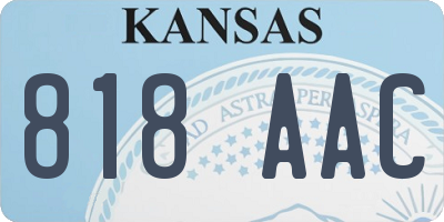 KS license plate 818AAC