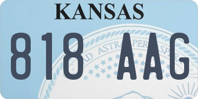 KS license plate 818AAG