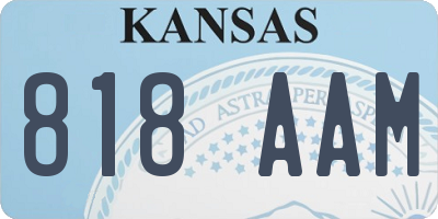 KS license plate 818AAM