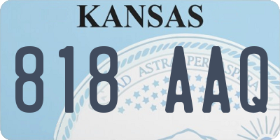 KS license plate 818AAQ
