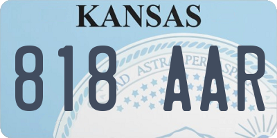 KS license plate 818AAR
