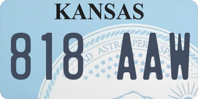 KS license plate 818AAW