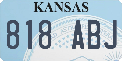 KS license plate 818ABJ