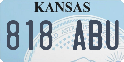 KS license plate 818ABU