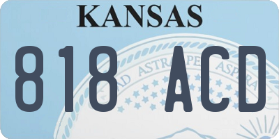 KS license plate 818ACD