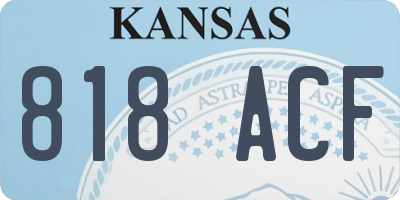 KS license plate 818ACF