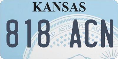 KS license plate 818ACN