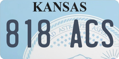 KS license plate 818ACS