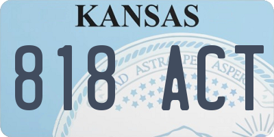 KS license plate 818ACT