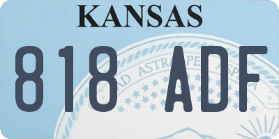 KS license plate 818ADF