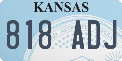 KS license plate 818ADJ