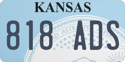 KS license plate 818ADS
