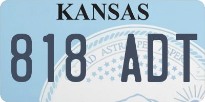 KS license plate 818ADT