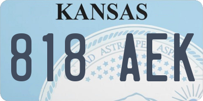KS license plate 818AEK