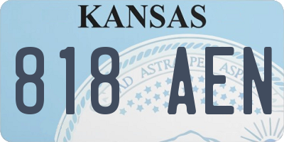 KS license plate 818AEN