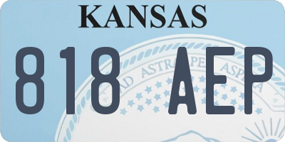 KS license plate 818AEP