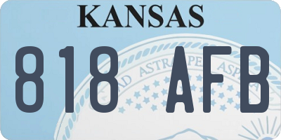KS license plate 818AFB