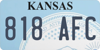 KS license plate 818AFC