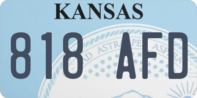 KS license plate 818AFD
