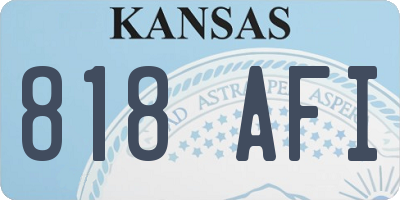 KS license plate 818AFI