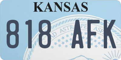 KS license plate 818AFK