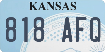 KS license plate 818AFQ