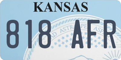 KS license plate 818AFR