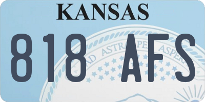 KS license plate 818AFS