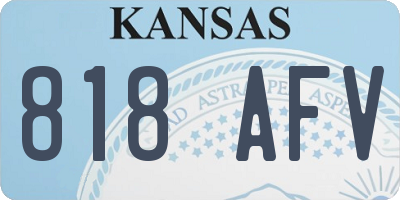 KS license plate 818AFV