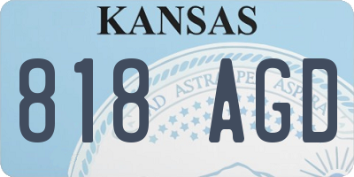 KS license plate 818AGD