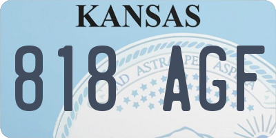 KS license plate 818AGF