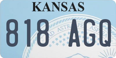 KS license plate 818AGQ