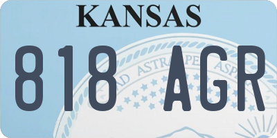 KS license plate 818AGR
