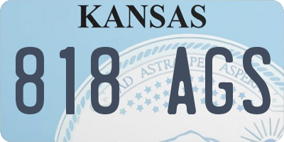KS license plate 818AGS