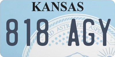 KS license plate 818AGY