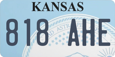 KS license plate 818AHE