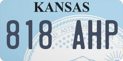 KS license plate 818AHP