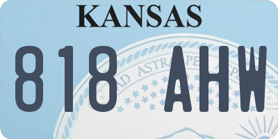 KS license plate 818AHW