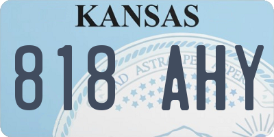 KS license plate 818AHY