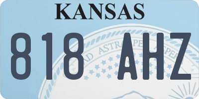 KS license plate 818AHZ
